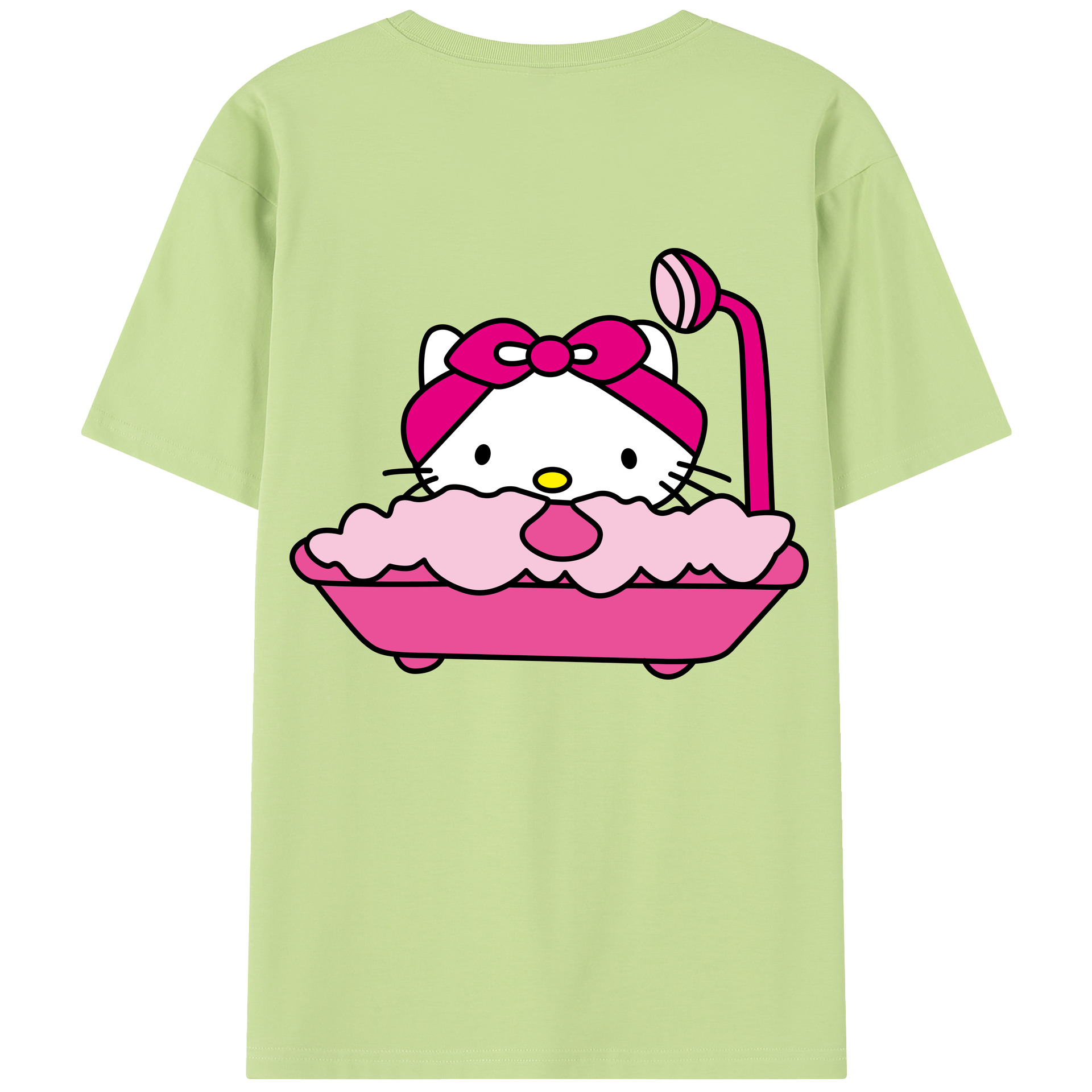 （画像用） Hello Kitty ハローキティ 綿100％半袖Tシャツ（背面プリント）